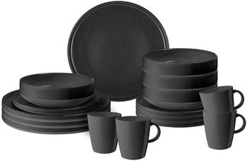 Brunner Outdoor Odette Geschirrset, 16-teilig, schwarz
