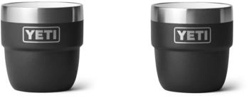 Yeti Rambler 4 oz (118 ml) Stapelbare Tasse 2 Stk. schwarz