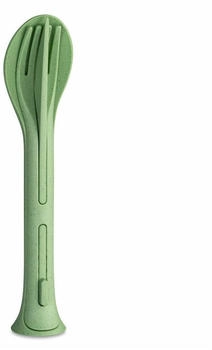 Koziol Klikk Pocket Besteck-Set 3-teilig nature leaf green