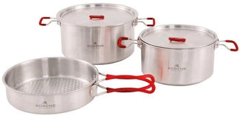 Robens Sierra Stahl Kochset L - 3-teilig - silber
