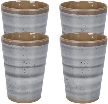 Bo-Camp Halo Becher, 400ml, 4er-Set, grau