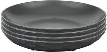 Koziol Club Organic Teller, Ø22cm, 4-teilig, grau