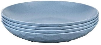 Koziol Club Organic Teller, Ø22cm, 4-teilig, blau