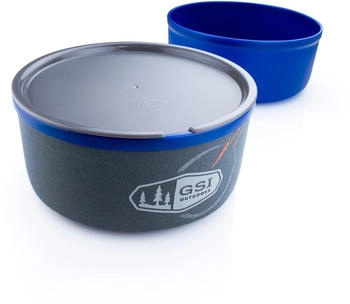 GSI Outdoors Ultralight Nesting Schüssel und Becher, blau