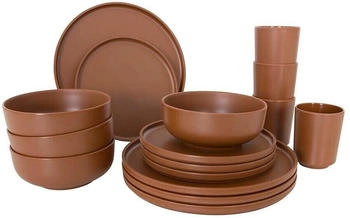 Bo-Camp Patom Geschirrset, 16-teilig, terra Bo-Camp Patom Geschirrset, 16-teilig, terra