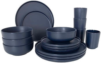 Bo-Camp Patom Geschirrset, 16-teilig, blau Bo-Camp Patom Geschirrset, 16-teilig, blau