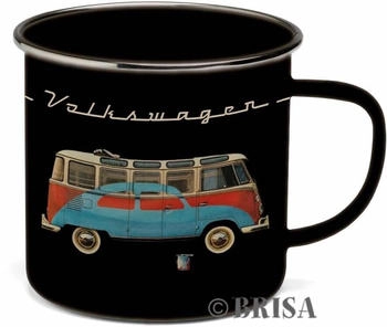 VW Collection Tasse, Emaille, 500ml, schwarz