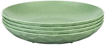 Koziol Club Organic Teller, Ø22cm, 4-teilig, grün