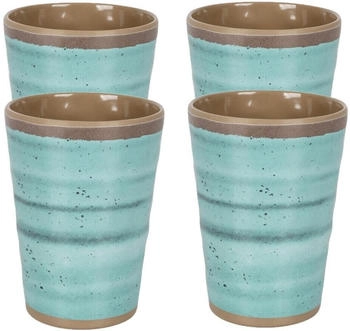 Bo-Camp Halo Becher, 400ml, 4er-Set, aqua