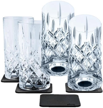 Silwy Nachtmann Magnet Longdrinkglas, Kristallglas, 300ml, 4er Set