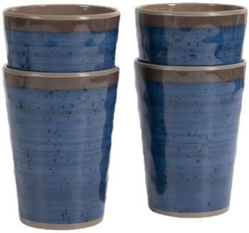 Bo-Camp Halo Becher, 400ml, 4er-Set, blau