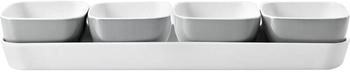 Brunner Outdoor Cascade Appetizerschalen, 4er Set, weiß/grau