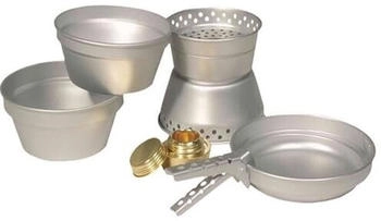 Mil Tec Koch-Set Alu mit 2 Töpfen, Pfanne, Kocher und Grillzange (14660000)