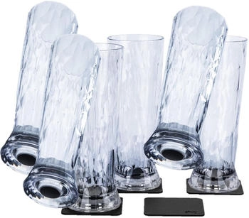 Silwy Magnet Bierglas, Kunststoff, 6er Set, 500ml