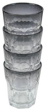 Bo-Camp Trinkglas, 200ml, 4er Set, rauchgrau