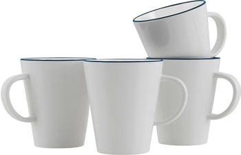 Gimex Linea Line Tasse, 350ml, 4er Set, blau