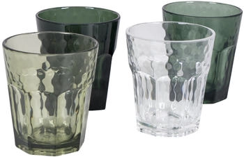 Bo-Camp Mix & Match Trinkglas, 200ml, 4er Set, grün