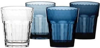 Bo-Camp Mix & Match Trinkglas, 200ml, 4er Set, blau