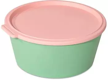 Koziol Nora Box Schale mit Deckel, 2,2l, mid green/sweet pink