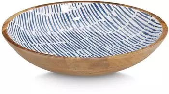 Zeller Schale, Mangoholz, blau, &Oslash; 30x6cm