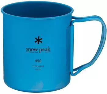 Snow Peak Titanium Single Wall 450 Mug One Size Blue
