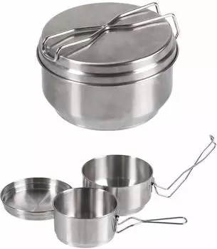 Mil Tec Czech Army Kochset, Edelstahl, 3-teilig (14664800)