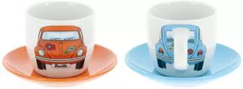 VW Collection Käfer Espressotassen, 2er Set, 100ml