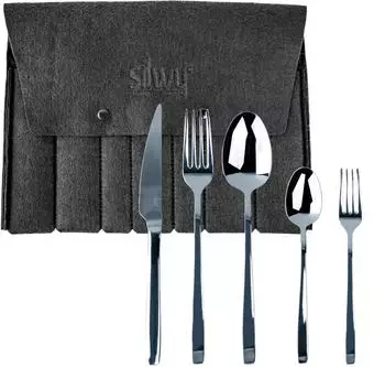 Silwy Reisebesteck-Set, Edelstahl, 6-teilig