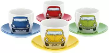 VW Collection K&auml;fer Espressotassen, 4er Set, 100ml