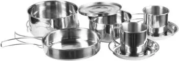 Mil Tec Kochgeschirr-Set 8-tlg. Edelstahl Camping (14648300)