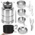 doorslay Camping Kochgeschirr-Set 11-teilig, Edelstahl 304, mit Holzofen