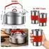 LuxusKollektion Camping Kochgeschirr-Set 17-teilig, Edelstahl