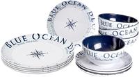 Brunner 0830148N.C8C, Brunner - Midday - Geschirr-Set Gr 12 Pieces wei&szlig;