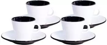 Gimex Espresso-Set Linea (weiß/schwarz)