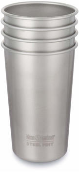 Klean Kanteen Pint Becher 473ml/4 Stück brushed stainless