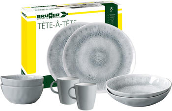Brunner Outdoor Tête-à-tête Pearl Geschirr-Set 8-teilig