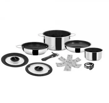 Brunner Outdoor Academy Vacum Kochtopfset Edelstahl 9-teilig