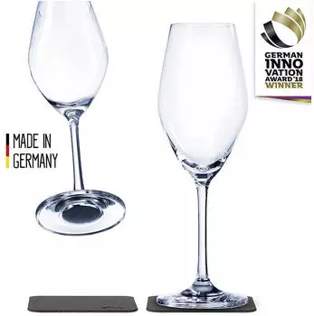Silwy Magnet-Kristallgläser Champagner 2er-Set Transparent