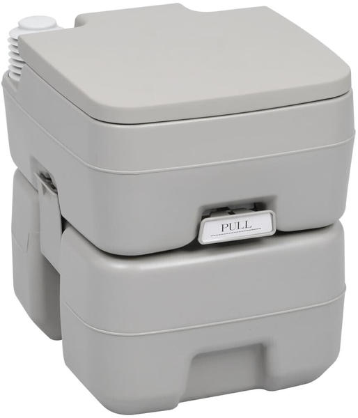 vidaXL Portable Toilet for Camping 20L+10L grey