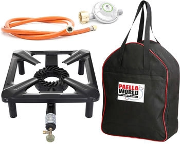 Paella World Hockerkocher-Set mit Tasche & Gasanschluss Paella World Hockerkocher-Set mit Tasche & Gasanschluss