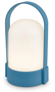 Briloner Table Lamp dimmable wireless IP44 touch, blue