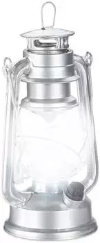 Relaxdays Sturmlaterne LED, silber, 2er-Set