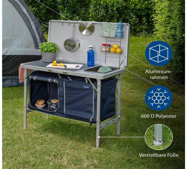 Campart Spülenschrank mobile Küchenbox mit Spüle