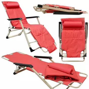 Amanka Lounger 153 x 60 x 30 cm red Amanka Lounger 153 x 60 x 30 cm red
