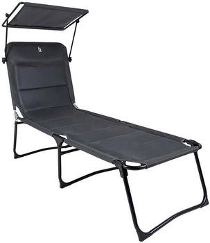 Bo-Camp Air Liege mit Sonnenschutz, grau Bo-Camp Air Liege mit Sonnenschutz, grau