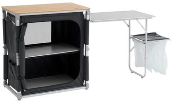 Outwell Padres Küchentisch mit Beistellregal, grau