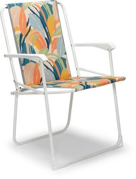 Best Chiemsee Klappstuhl, weiß/tropisch, 56x53x78cm