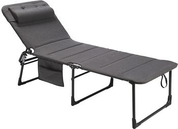 Crespo Elegant Aluminium Dreibeinliege Grau