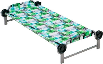 Disc-O-Bed Kid-O-Bed mit geradem Rahmen, ohne Seitentasche, blockpattern