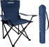 Tronitechnik Campingstuhl Faltstuhl blau mit Getränkehalter und Tragetasche faltbar